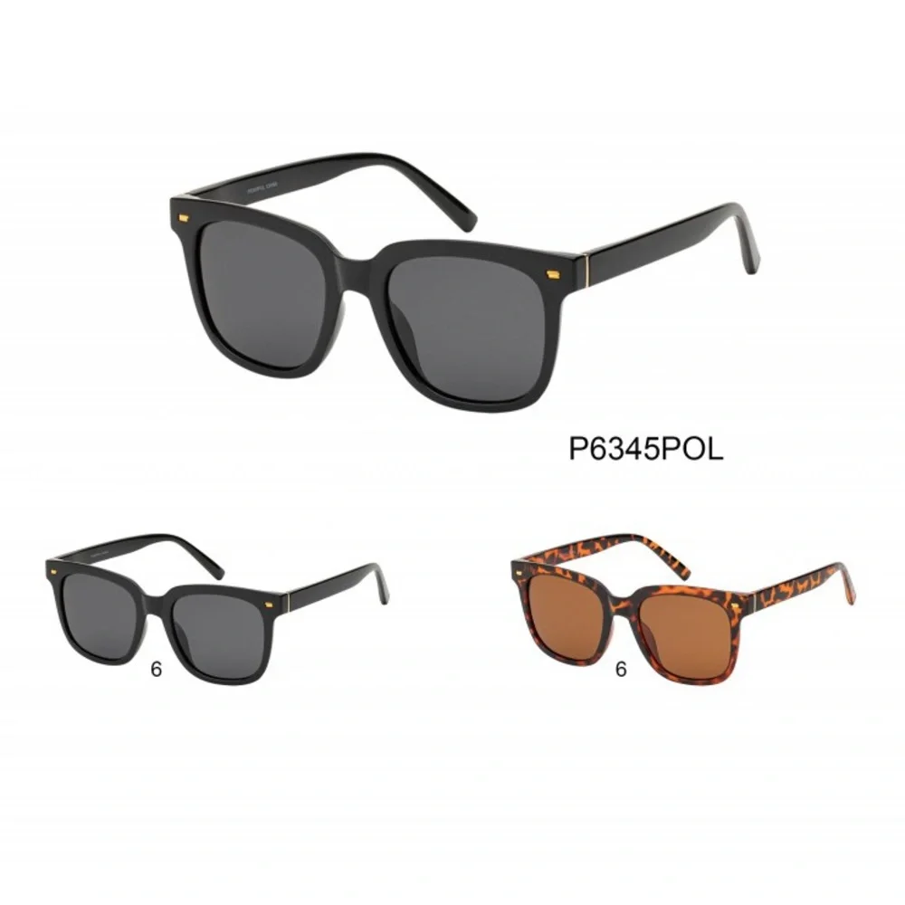 Sunglasses Women's Leopard/Brown Oversized Polarized Square Shades NEW